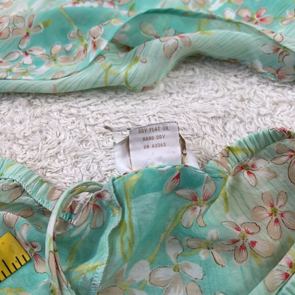 Y2K Intimates by Flora semi sheer mint green fairy pajama set - pants and top, L - Picture 15 of 15